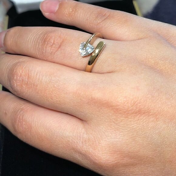 Gold plated rose gold ring - Picture 1 of 6